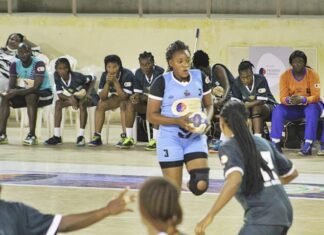 Adorable Angels hold Safety Babes at Handball League