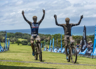 Scaled-back 2020 KAP sani2c event dodges COVID-19, wet weather conditions to deliver “great race”.