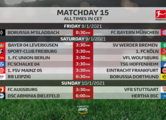 Bundesliga Match Day 15 Preview