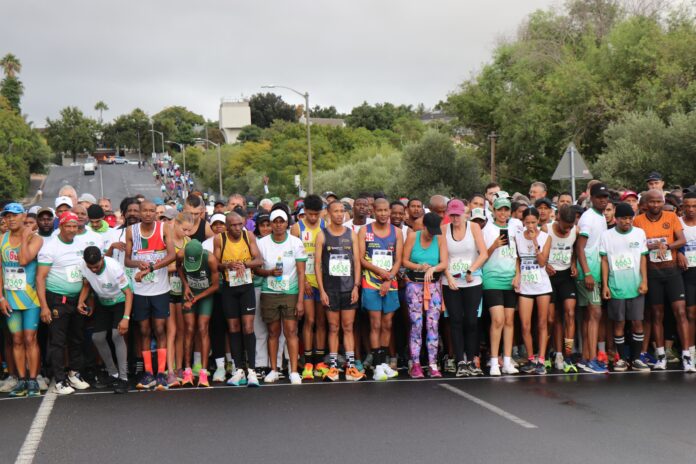 Runners on the start line of this week's 35th Rhodes Quality Half Marathon in Wellington