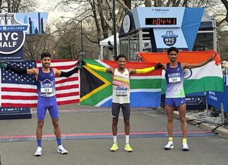 Adriaan Wildschutt runs hot in freezing New York conditions