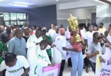 Nigeria books a seat at 2028 Olympic Games Nigeria women's beach volleyball team celebrations. Photo: Courtesy
