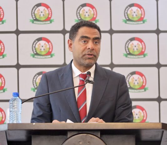 FKF appeals to Kenyan judiciary to unlock football stalemate FKF president addressing the press in Nairobi on Monday, September 21, 2026. Photo courtesy: FKF