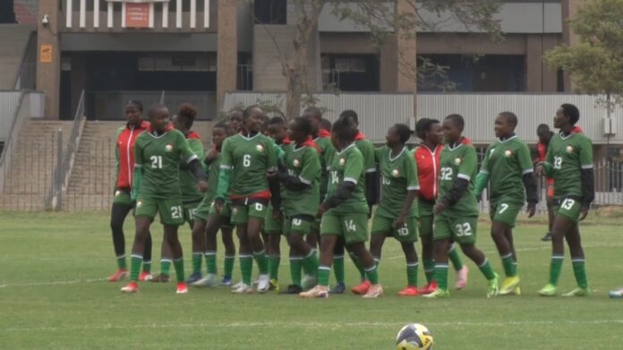 Kenya U17 women's team players during a training session in Nairobi. Photo courtesy: FKF