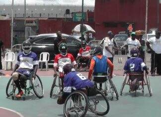 Nigeria embraces Wheelchair American football Athletes in action during a recent wheelchair American Football game in Lagos, Nigeria. Photo: Marabou News Agency
