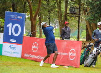Regional stars take centre stage as Rwanda Open tees off in Kigali Samuel Njoroge tees off during the opening round of the Absa Ruiru Invitational on Sunday, August 16, 2026. Photo: courtesy
