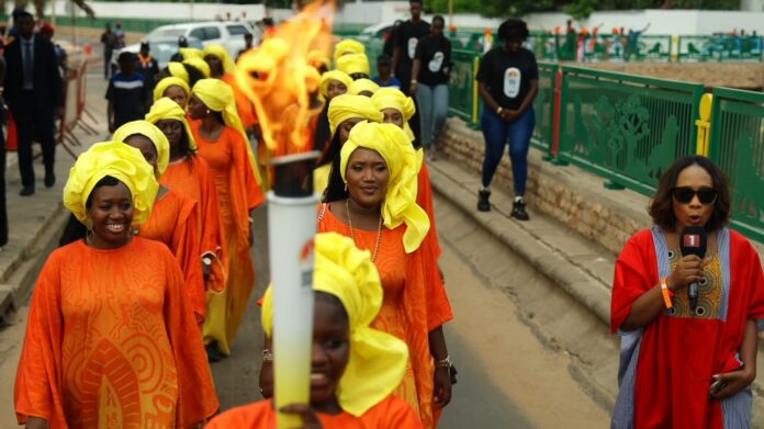 Olympic flame arrival in Dakar, Senegal. Photo courtesy: IOC